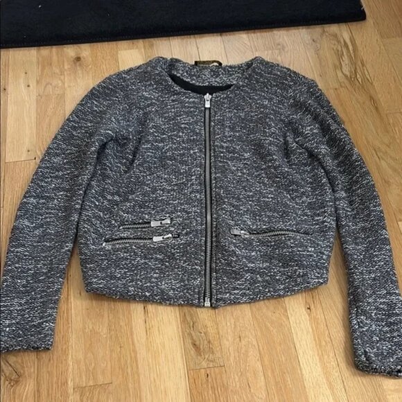 Maje Women’s Gray Knit Jacket Size Small - Picture 1 of 5